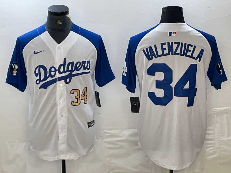 Men's Los Angeles Dodgers #34 Toro Valenzuela Number White Blue Fashion Stitched Cool Base Limited Jersey,We sell and wholesale Men's Los Angeles Dodgers #34 Toro Valenzuela Number White Blue Fashion Stitched Cool Base Limited Jersey on line form chian!